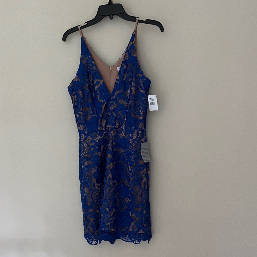 Dress the Population Royal Blue Lace Mini Dress
